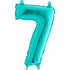 Teal Blue Number 7 Balloons | 14 INCH