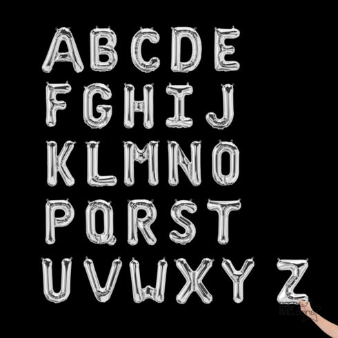 16 INCH | Silver Letter Balloons | Northstar Balloons