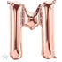 Rose Gold Letter M Balloons | 16 INCH