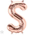 Rose Gold Letter S Balloons | 16 INCH