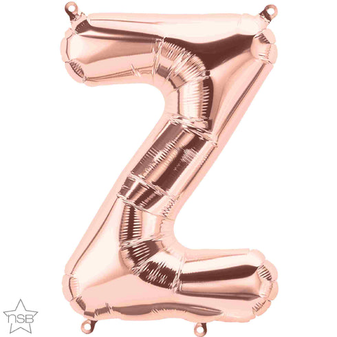 Rose Gold Letter Z Balloons | 16 INCH