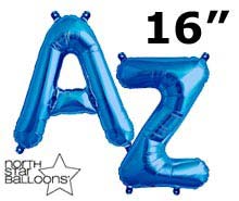 16 INCH | Blue Letter Balloons | Northstar Balloons