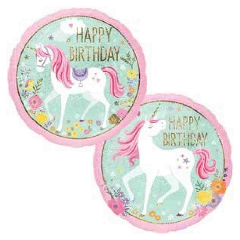 Happy Birthday Pink Unicorn Balloon | 18 INCH