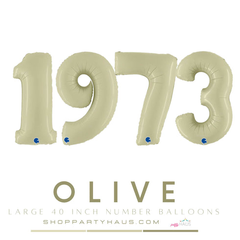 Olive Green 1973 Number Balloons | 40 INCH