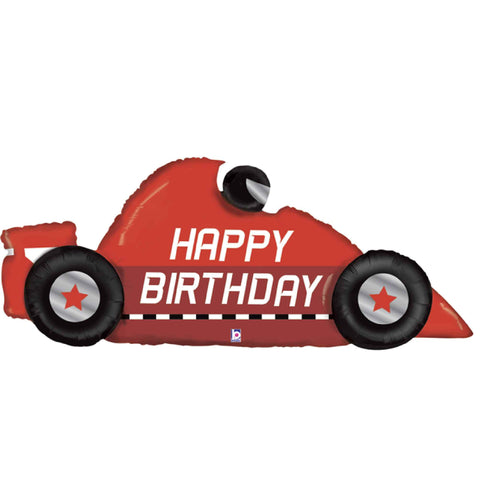 Red Race Car Happy Birthday Balloon | 43 INCH