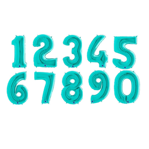 Teal Blue Number 2 Balloons | 26 INCH