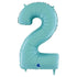 Pastel Blue Number 2 Balloons | 26 INCH
