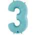 Pastel Blue Number 3 Balloons | 26 INCH