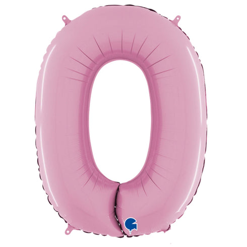 Pastel Pink Number 0 Balloons | 26 INCH