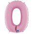 Pastel Pink Number 0 Balloons | 26 INCH