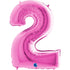 Fuchsia Pink Number 2 Balloons | 40 INCH