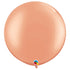 Rose Gold Metallic Round Latex Balloons | 30 Inch (90 cm)