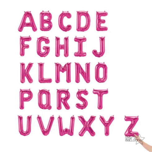 Letter F Balloons | Magenta Pink | 34 INCH