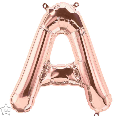 Rose Gold Letter A Balloons | 34 INCH