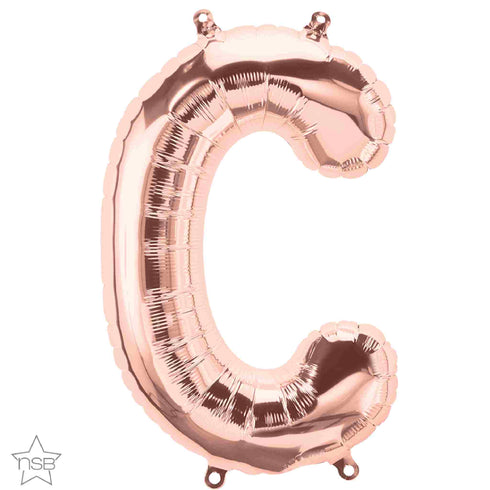 Rose Gold Letter C Balloons | 34 INCH