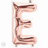 Rose Gold Letter E Balloons | 34 INCH
