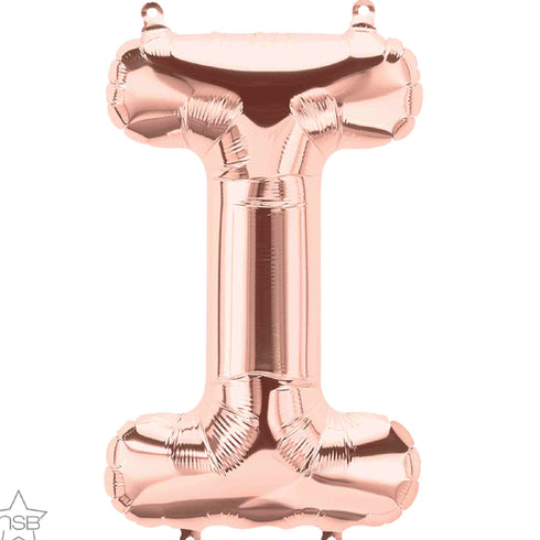 Rose Gold Letter I Balloons | 34 INCH