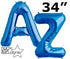 34 INCH | Blue Letter Balloons