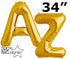 34 INCH | Gold Letter Balloons