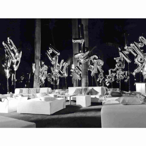 34 INCH | Silver Letter Balloons