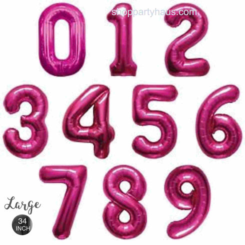 Letter E Balloons | Magenta Pink | 34 INCH