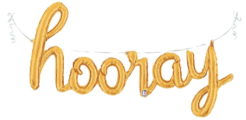 HOORAY Balloon Banner | Gold | 53 INCH