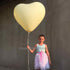 Ivory Silk Heart Latex Balloons | 36 INCH | Qualatex | Each