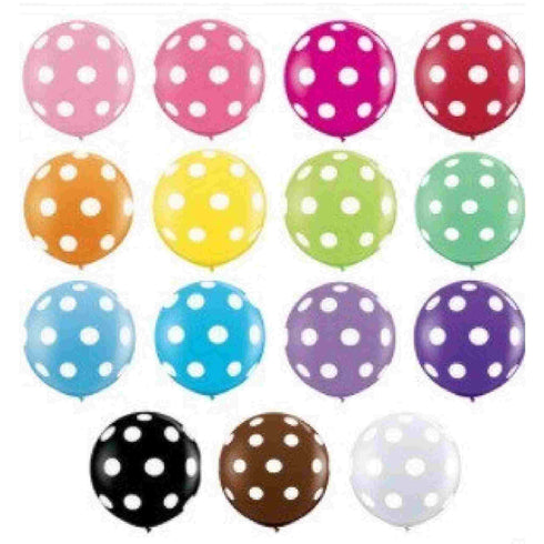 36 INCH | Polka Dot Latex Balloons | Each
