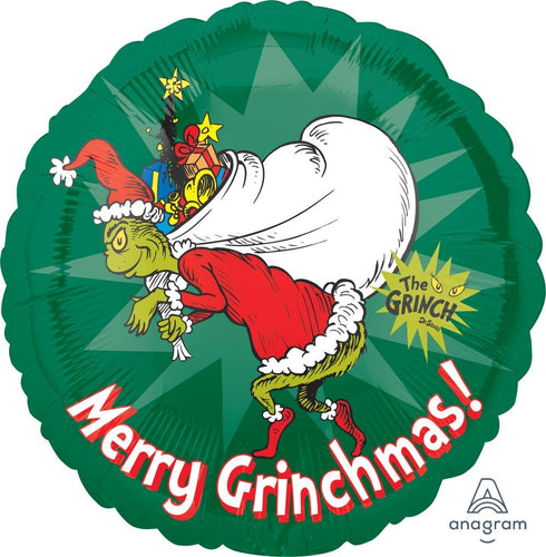 Grinch "Merry Grinchmas" Foil Balloon 18 IN (46cm)