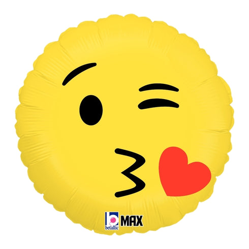 Emoji Kiss Balloon 18 IN
