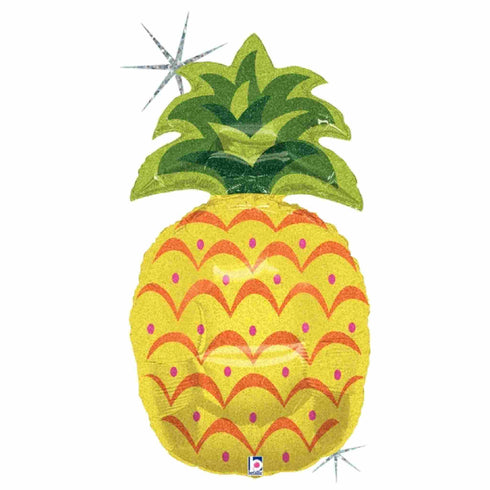 Pineapple Balloons | Glitter Holographic | 37 INCH