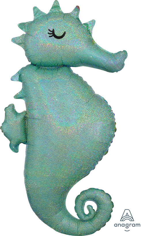 Glitter Seahorse Balloon | 38 INCH