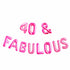 40 & Fabulous Balloons | Rose Gold | Gold | Silver | Pink | Blue