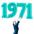 Teal Blue 1971 Number Balloons | 14 INCH | 26 INCH | 40 INCH