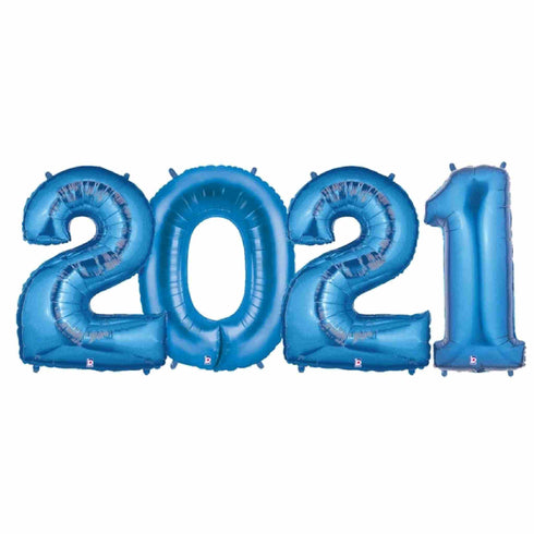 Blue 2021 Number Balloons | 40 INCH