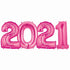 Fuchsia Pink 2022 Number Balloons