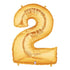 Gold Number 2 Balloons | 40 INCH