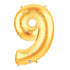 Gold Number 9 Balloons | 40 INCH