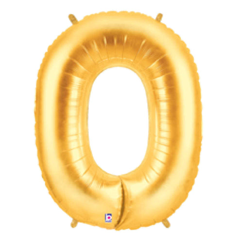 Gold Number 0 Balloons | 40 INCH