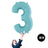 40 INCH | Pastel Blue Number Balloons