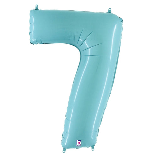 Pastel Blue Number 7 Balloons | 40 INCH