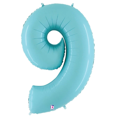 Pastel Blue Number 9 Balloons | 40 INCH