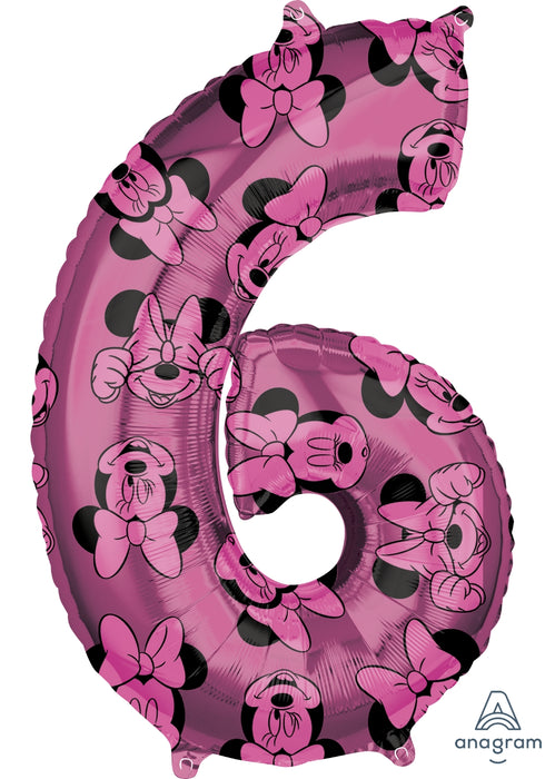 Minnie Mouse Number 6 Balloon | Licensed