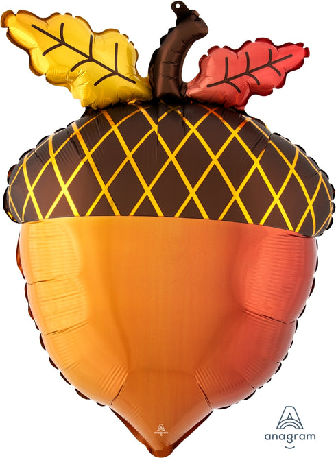 Satin Infused Fall Acorn Balloon | 18 INCH