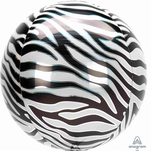 Zebra Animal Print Balloons | 24 INCH Orbz
