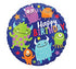 Monster Foil Balloon | 18 INCH Round | Happy Birthday