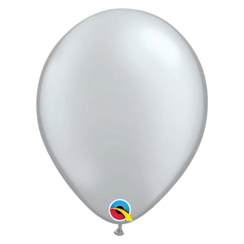 Silver Metallic Latex Balloons | 5 Inch | Qualatex