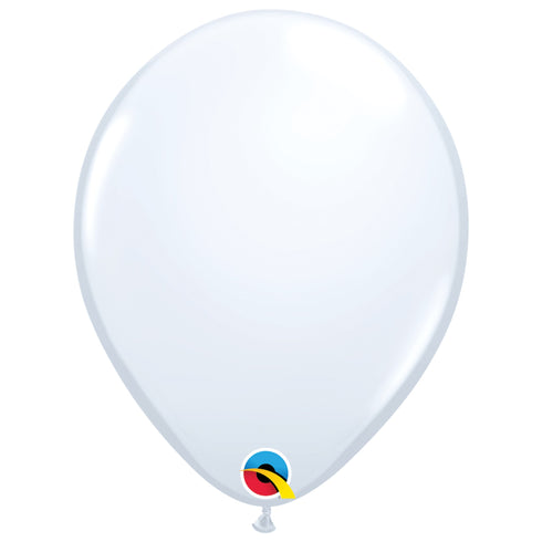 White | 5 INCH | Qualatex Latex Balloons | Package 10