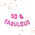 50 & Fabulous Balloons | Rose Gold | Gold | Silver | Pink | Blue