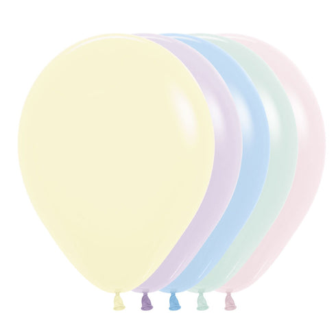 Matte Pastel Latex Balloon Mix | 9 INCH | Sempertex Betallatex